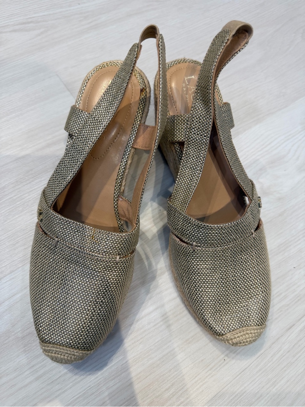 Polo by Ralph Lauren Metallic Gold Slingback Espadrille Flats